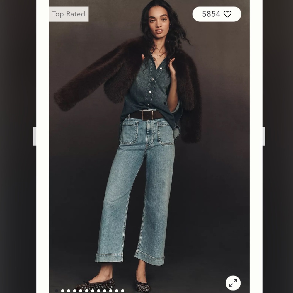 Maeve Colette High-Rise Wide-Leg Cropped jeans - Picture 6 of 8